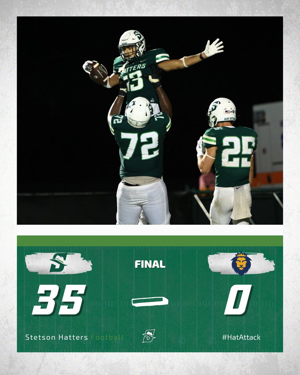 Stetson Football (@stetsonfootball) on Twitter photo Hatters clinch first shutout in the new era with win over Warner!
#GoHatters | #DefendDeLand | #HatAttack | <a href="/StetsonHatters/">Stetson Hatters</a> Hatters clinch first shutout in the new era with win over Warner!
#GoHatters | #DefendDeLand | #HatAttack | <a href="/StetsonHatters/">Stetson Hatters</a>