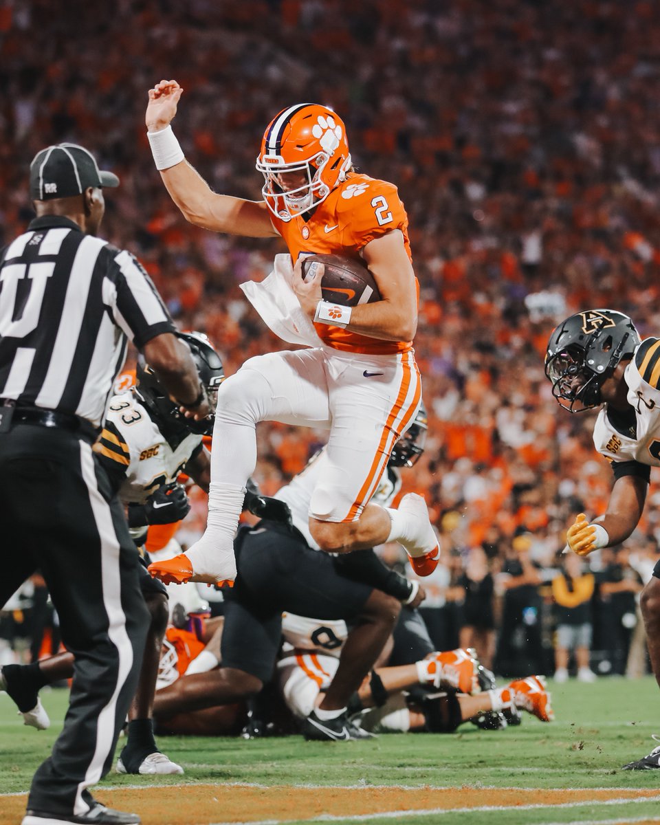 Cade Klubnik has 7 touchdowns in the first half. 

That's the tweet.