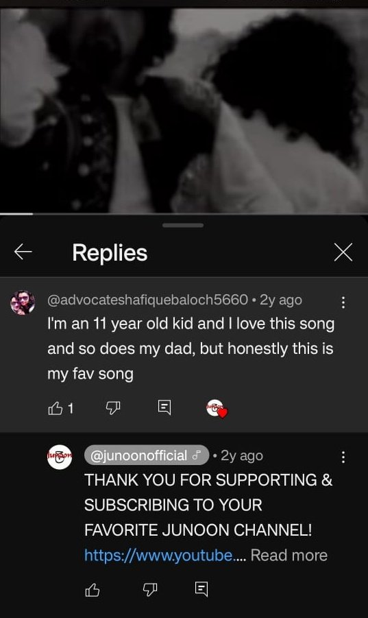 Listening to the music once I loved it the most in Olden times and found out a comment written by my kid about 3 years ago.
<a href="/sufisal/">Salman Ahmad</a> <a href="/RealAliAzmat/">ali azmat</a>
<a href="/OfficialJunoon/">Junoon▫️</a>

youtu.be/-8anr6et3Lw?si…