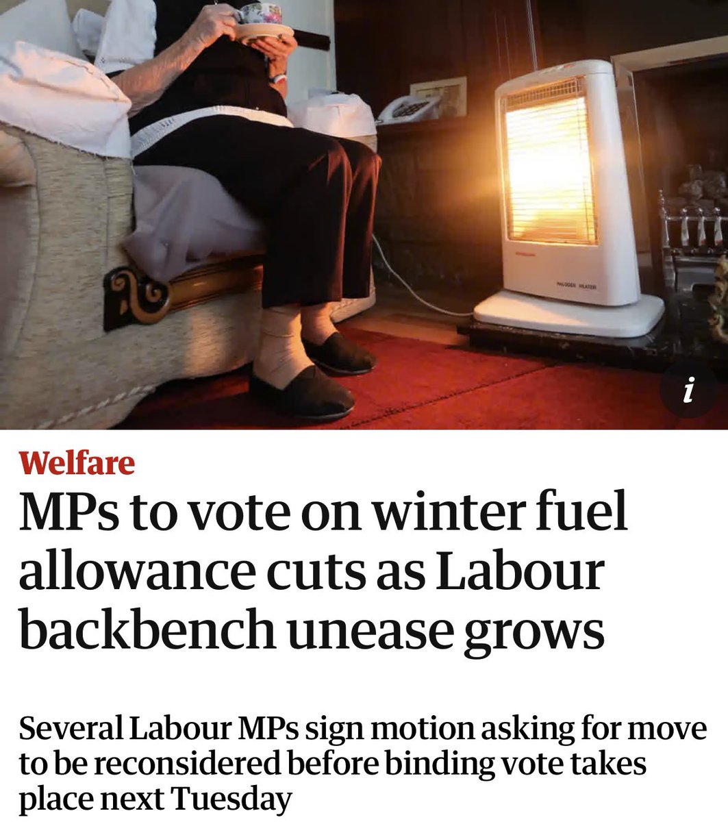 James Melville π (@jamesmelville) on Twitter photo Britain is a place where MPs on Β£91,000 a year who get their heating costs in their second homes paid by the taxpayer will vote on Tuesday to remove the winter fuel allowance from pensioners on Β£13,000 a year. Britain is a place where MPs on Β£91,000 a year who get their heating costs in their second homes paid by the taxpayer will vote on Tuesday to remove the winter fuel allowance from pensioners on Β£13,000 a year.