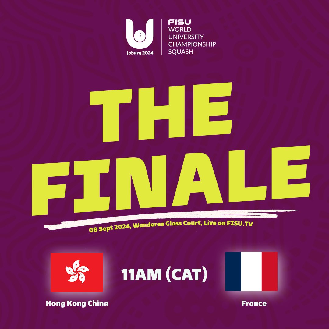 It’s all comes down this 👇🏾

🇭🇰 x 🇫🇷

#Joburg2024