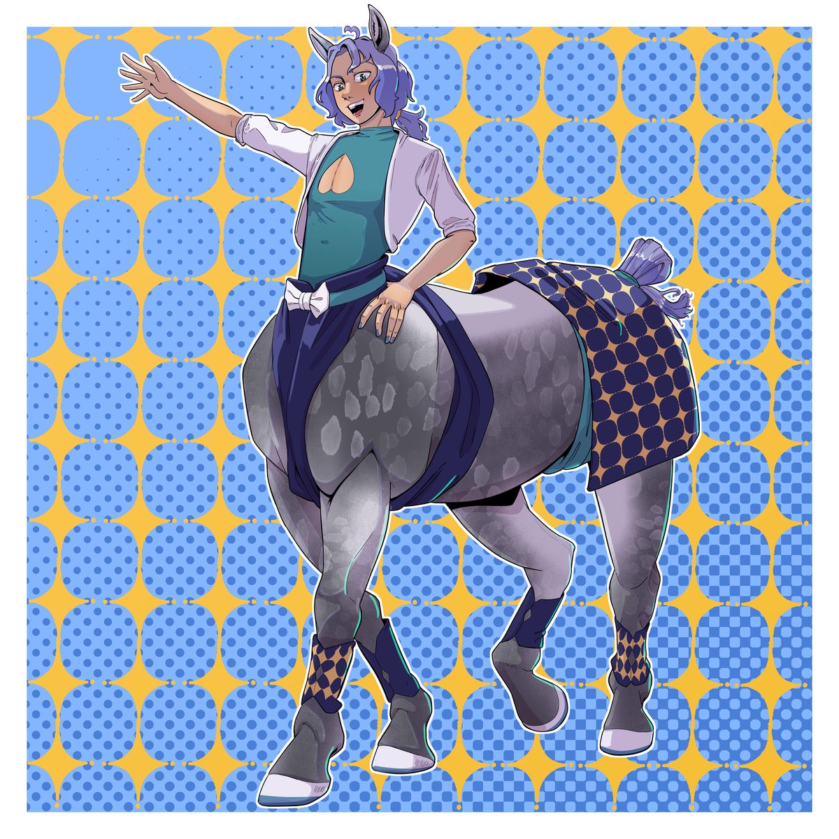 G3stalt1's tweet photo. First commission finished for @crimcrimart !!!

Thank you so much for letting me cast the horse beam on Felice!!
#oc #ocart https://t.co/GQOIkI05IW