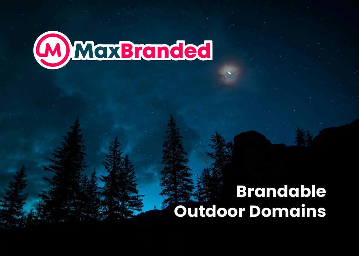 Your passion has always been outdoors. And now you will share that passion in your business.

As part of your #BrandStrategy, get a name that creates a fun, bold, and engaging splash, so your offering stands out memorably.

Peruse our outdoor domains at MaxBranded.com/OutdoorDomains