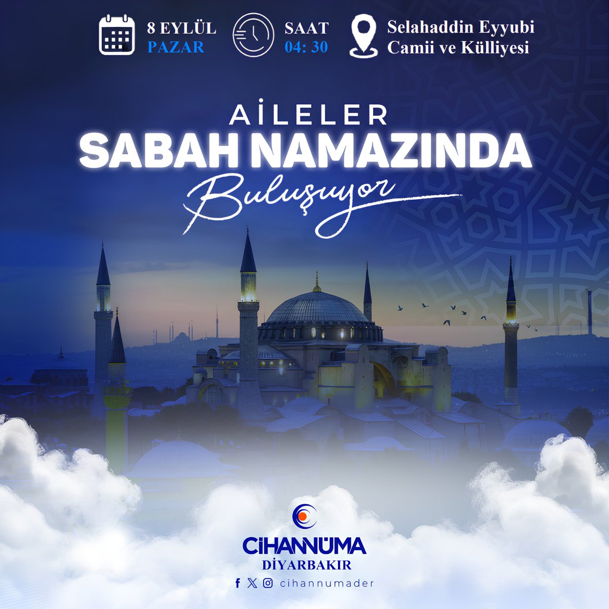 7hilaldiyarbakr's tweet photo. 🙌🏻 "Günün ilk ışıklarıyla Rabbimize yöneldiğimiz bu anlamlı saatlerde,Diyarbakır Selahaddini Eyyubi Camii'nde cemaatle kılınan sabah namazının huzurunu yaşadık."Kim sabah namazını cemaatle kılarsa,o kimse,bütün gece ibadet etmiş gibidir." (Buhari) #GazzeiçinDuaVakti @YediHilal https://t.co/Ch2CxRuZZ2