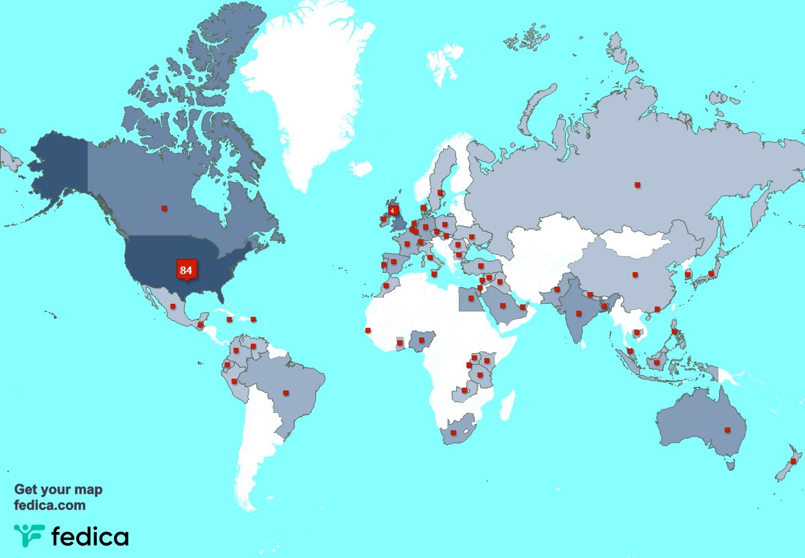 I have 3 new followers from USA 🇺🇸 last week. See fedica.com/!DebbieMrazek