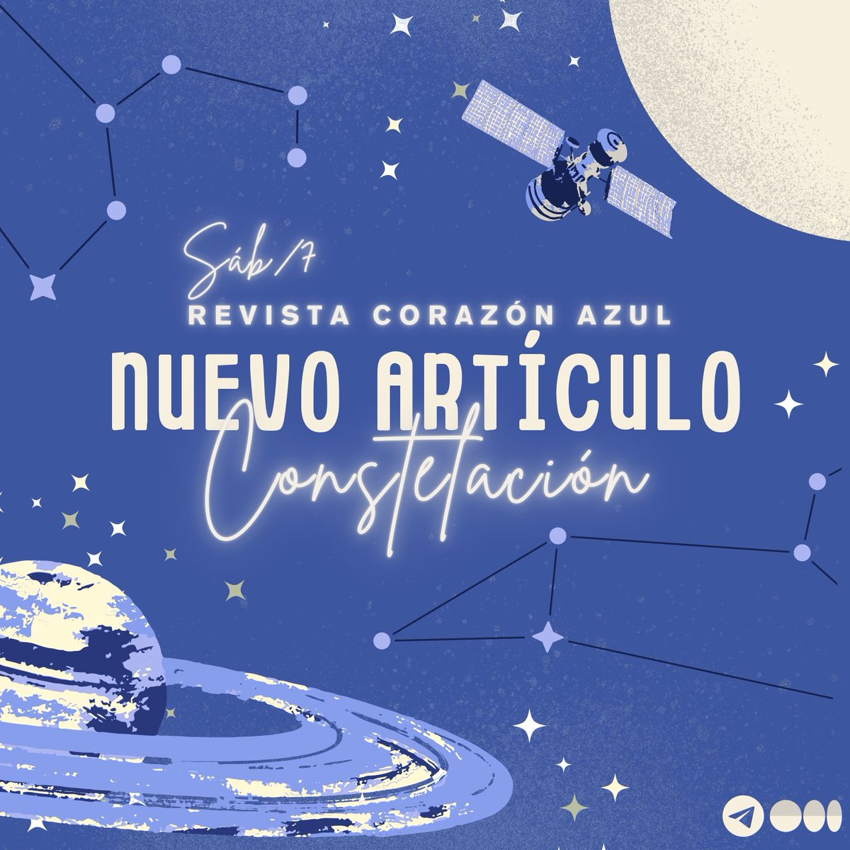 ✍️❤️ || De la autoría de Gabriela Díaz llega una nueva edición de Constelación  ☄️, cargada de emociones 💙 y sentimientos encontrados. 
No dejes de leer el artículo 🤩, ya disponible en: 

⚪ Medium: medium.com/@revistacorazo…

🔵 Telegram: telegra.ph/Constelaci%C3%…