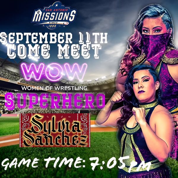 Come out Sept 11 

Sylvia Sanchez WOW Superhero invited to throw the first pitch.  Get autographs, and pictures. Come hang out enjoy the game