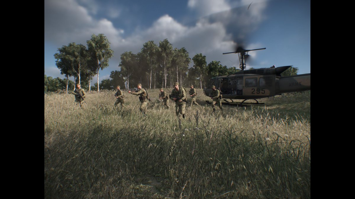 An Australian Army infantry section disembarks on a patrol of Northern Everon, 1989. #Arma #ArmaReforger #Enfusion #ADF #Australia #Army