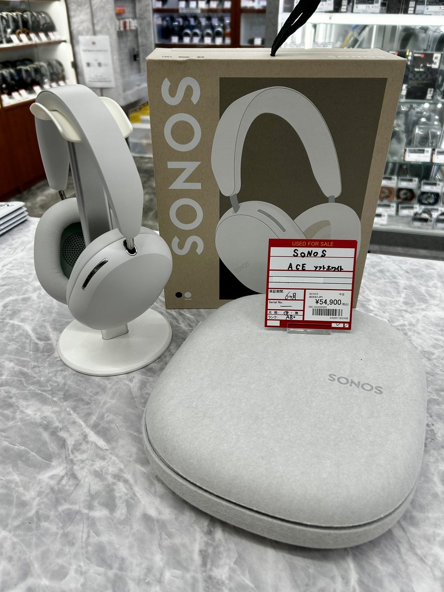 FUJIYAAVIC's tweet image. サウンドバーで有名なアメリカのSONOSから発売されたヘッドホン「Sonos Ace」中古入荷！
音質やノイズキャンセルの性能が良くヘッドホンマニアにもオススメですが、Dolby Atmos対応により自宅で映画を見る時にも最適！👀
これ一台で家でも外でも楽しめますね！！
#sonos