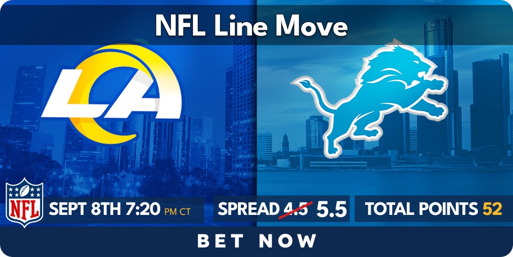 #NFL  Line Move:

#Rams vs #Lions
Lions -4.5 moves to -5.5

Bet🏈Now➡️action247.onelink.me/RqSv/fjn9e7td

Winners Welcome - No Player Limits
Good Luck

#RamsHouse #OnePride #LARvsDET #BettingX #NFLPicks
*odds subject to change
