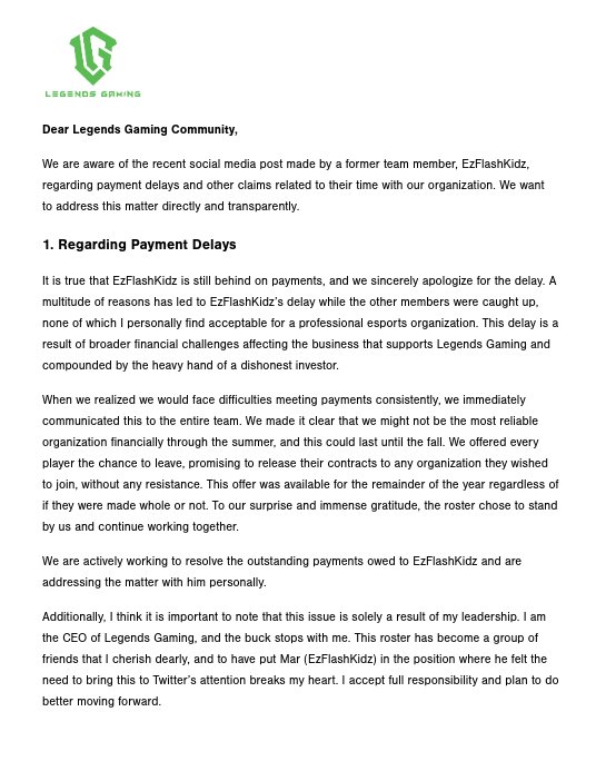 Legends Gaming tweet media