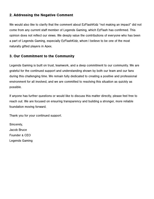Addressing recent claims with full transparency—thank you for your continued support.