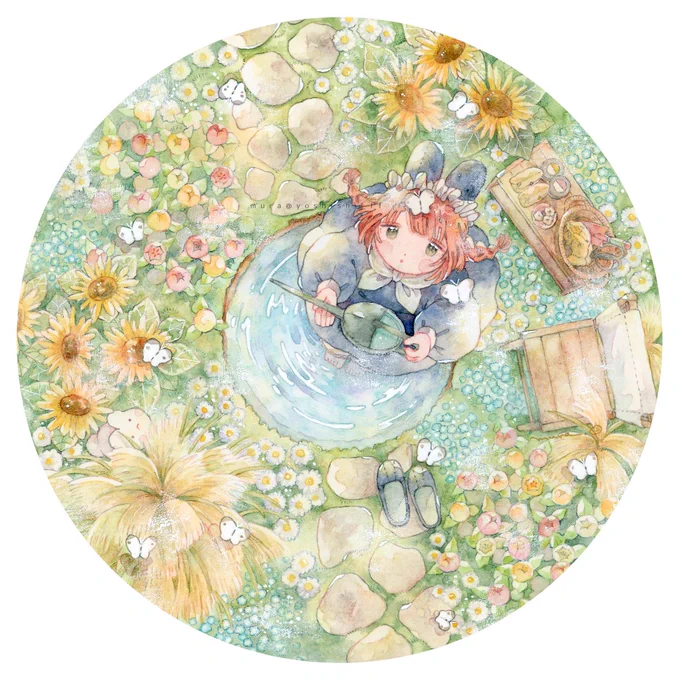 秘密のfour seasons garden #まぼろしの庭 #mura_painting