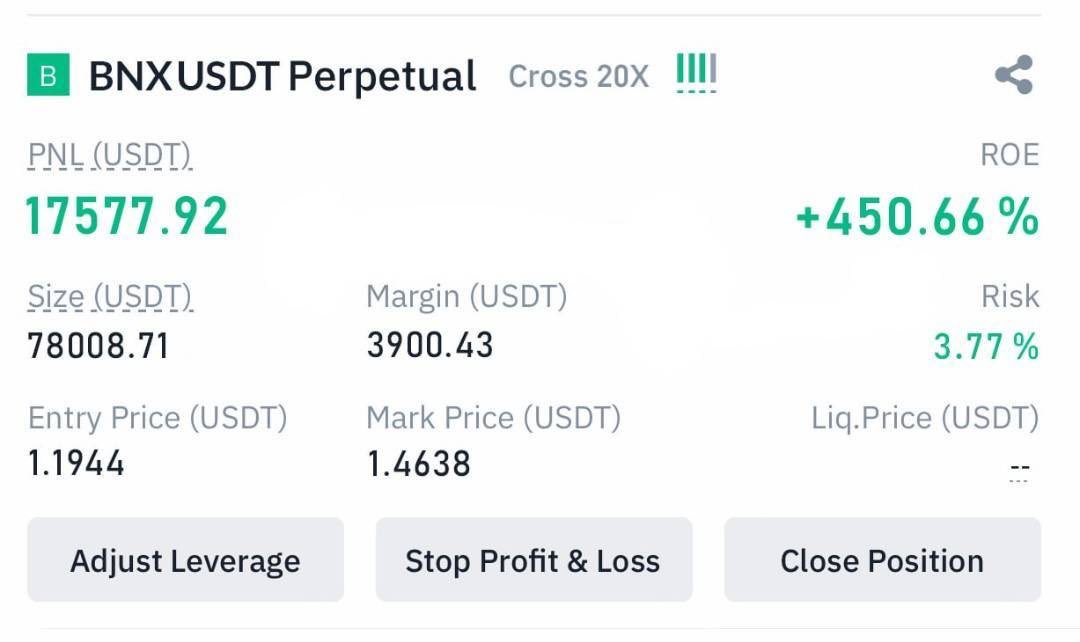 #BNX  On Binance ( Futures ) ‼️

📈LONG: 1.194

Leverage : 10x

Target  :   1.217 - 1.264 - 1.292

Stoploss : My Instruction
🤤🤤🤤🤤
Free signal