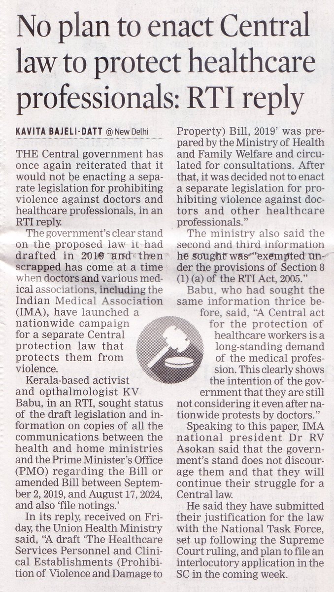 Indian__doctor's tweet image. NO PLAN to Enact Central Protection Law !!
#MedTwitter #justiceforAbhya