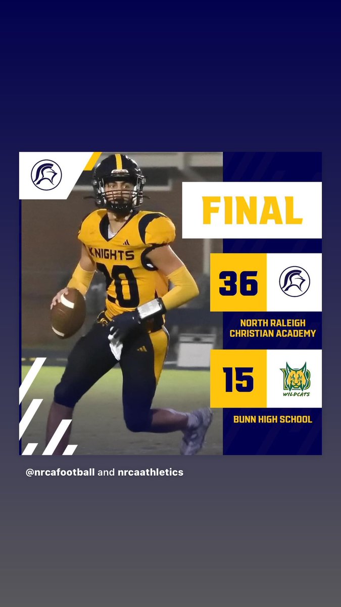 Conner_McCoy72's tweet image. Week 4 W. Team executed start to finish, fought through adversity. Switched sides, held it down at LG. Back to the lab till HCA. 🎯 #NRCA #VarsityKnightsFootball #TrenchesWork #TeamFirst #BuiltForThis #Phil413 #IronSharpensIron #Col323