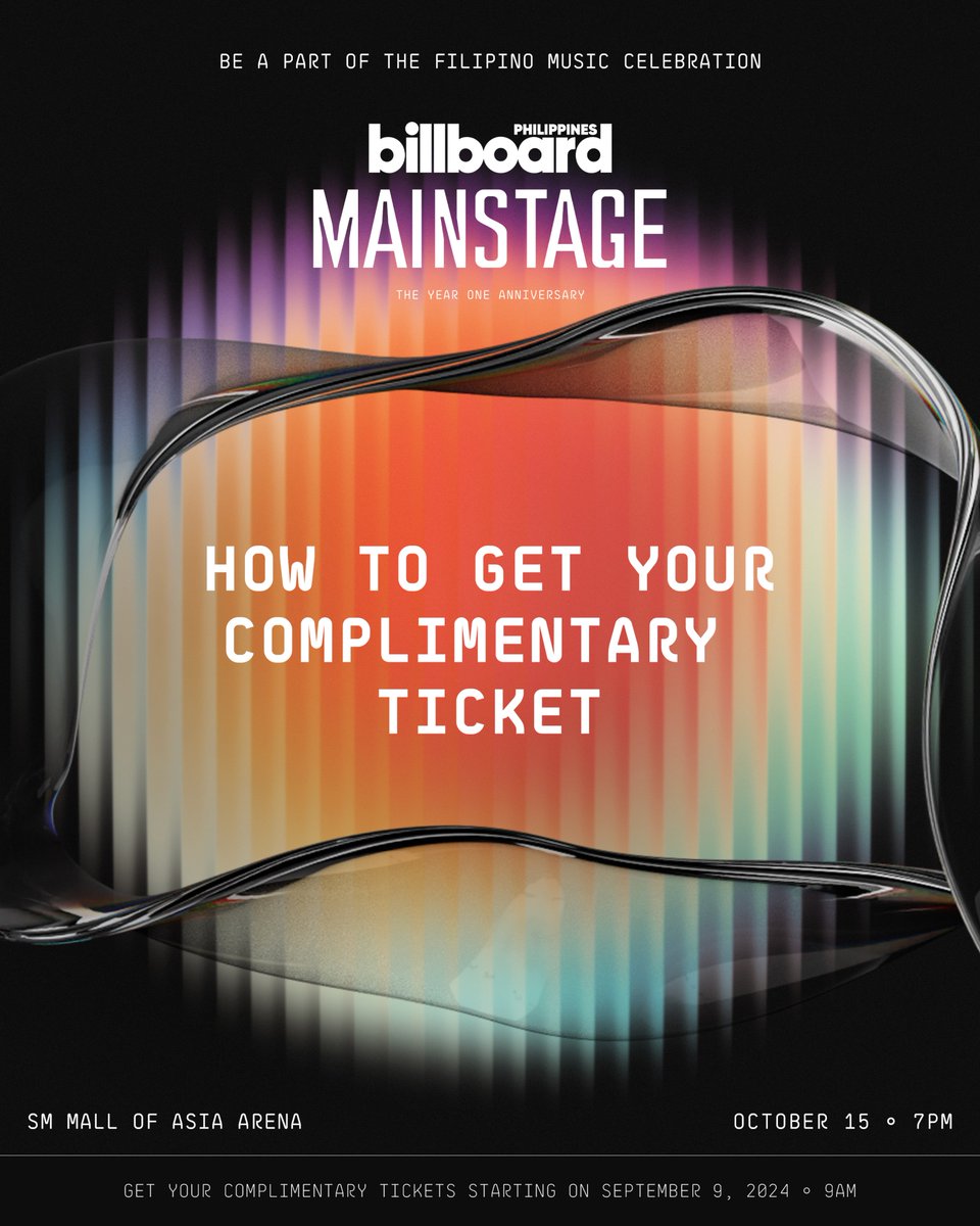 BBPHOfficial's tweet photo. Swipe to find out how you can be a part of Billboard Philippines: Mainstage - the Year One Anniversary. 🇵🇭🎵 Don't miss out!  Check out the full event mechanics at https://t.co/NheGiMHThD

#BillboardPHMainstage #BillboardPH #BillboardPhilippines https://t.co/Jf89p2tCNc