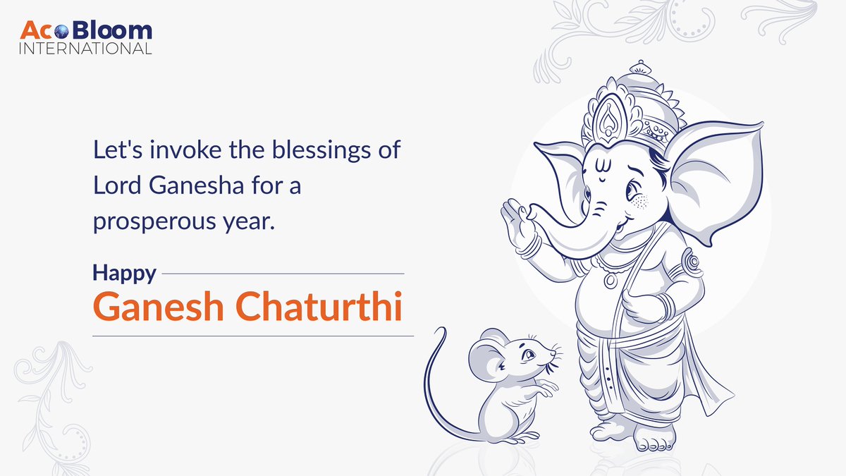 acobloom's tweet image. Let us celebrate the birth of Lord Ganesha, the remover of obstacles. May His blessings bring peace, prosperity, and wisdom into your life. Let&apos;s offer our prayers and devotion to Ganesha!

#GaneshChaturthi #VinayakaChaturthi #GanpatiBappaMorya #LordGanesha #AcoBloom