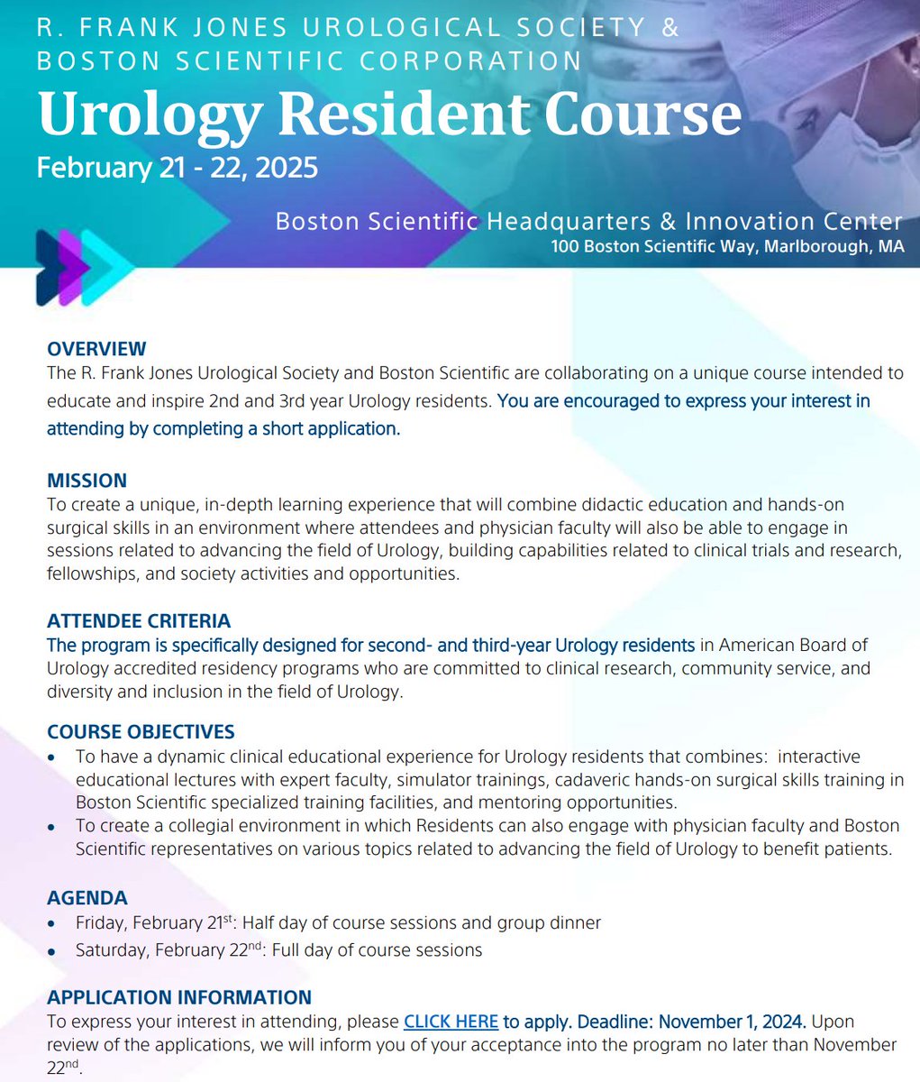 Calling our 3rd year residents! Apply via this link
forms.office.com/Pages/Response…