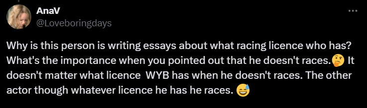 yibos85's tweet photo. #RACING101 | Even though the answer to this question is in the thread, @Loveboringdays needs more details.

Once again, this post doesn't aim to humiliate @Loveboringdays, but to educate them.

The usage of tiers in the licensing system helps classify drivers based on their skill level and experience. Typically, drivers start with a basic or amateur license, which allows them to compete in entry-level races or local events. As they gain more experience and demonstrate their ability, they can progress to higher tiers, such as advanced or professional licenses.

This tiered approach can also limit inexperienced drivers from entering high-level events too soon, ensuring that only qualified individuals participate in races that demand greater skill and control.

The article (link here: https://t.co/0KPdhT7L3G) states the following: “The national Class B license is a local competition license and cannot be used to participate in national and higher-level competitions. If a Class B license holder needs to maintain the qualification for a Class B license, the driver must participate in at least one local competition registered by the China Automobile Federation within 36 months of the issuance of the license, otherwise, he or she will need to participate in training again.”  As you can see, it matters because they limit the events a driver can be part of. For the National B license, the one Yibo owns, there is a time frame for any driver to take part in the competition.

When compared with Aaron Kwok, who has a higher tier, it is easier for him to join competitions as he can join national competitions, while Yibo would need to follow any local or regional competition to join.

And we aren't even speaking of the race calendars, if any of them would like to join a race they would need to keep up with the release of the race calendar details. Most racing events in China have a nationwide and international scope, and the rest happen overseas, as seen in this calendar. The options can be limited for drivers who are just starting.