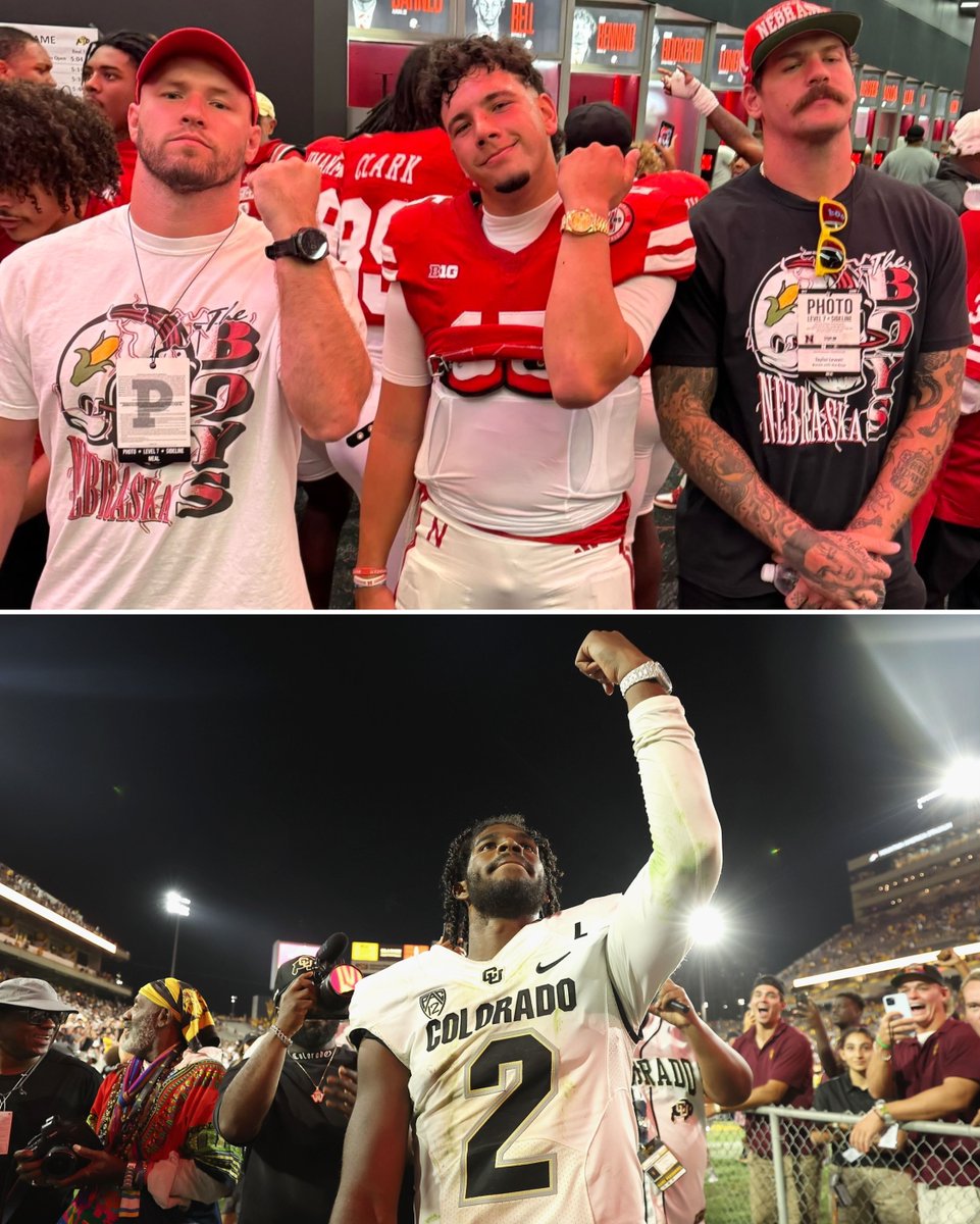 BleacherReport's tweet image. Dylan Raiola hit the Shedeur watch celly after Nebraska's win vs. Colorado 👀⌚️

(via @_willcompton)
