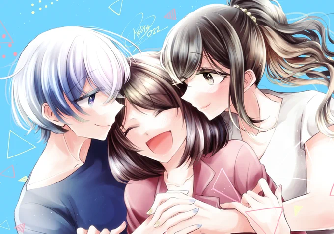 3人一緒でしあわせ#創作百合 
