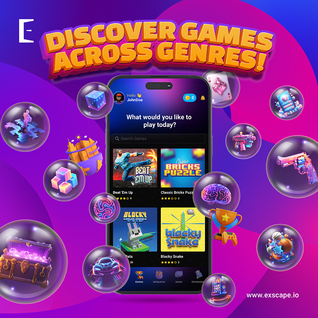 ExscapeOfficial's tweet photo. A game for every mood. A world for every player.🎮

#Exscape #BeyondPossibility  #Gaming https://t.co/aZJRnUwccK