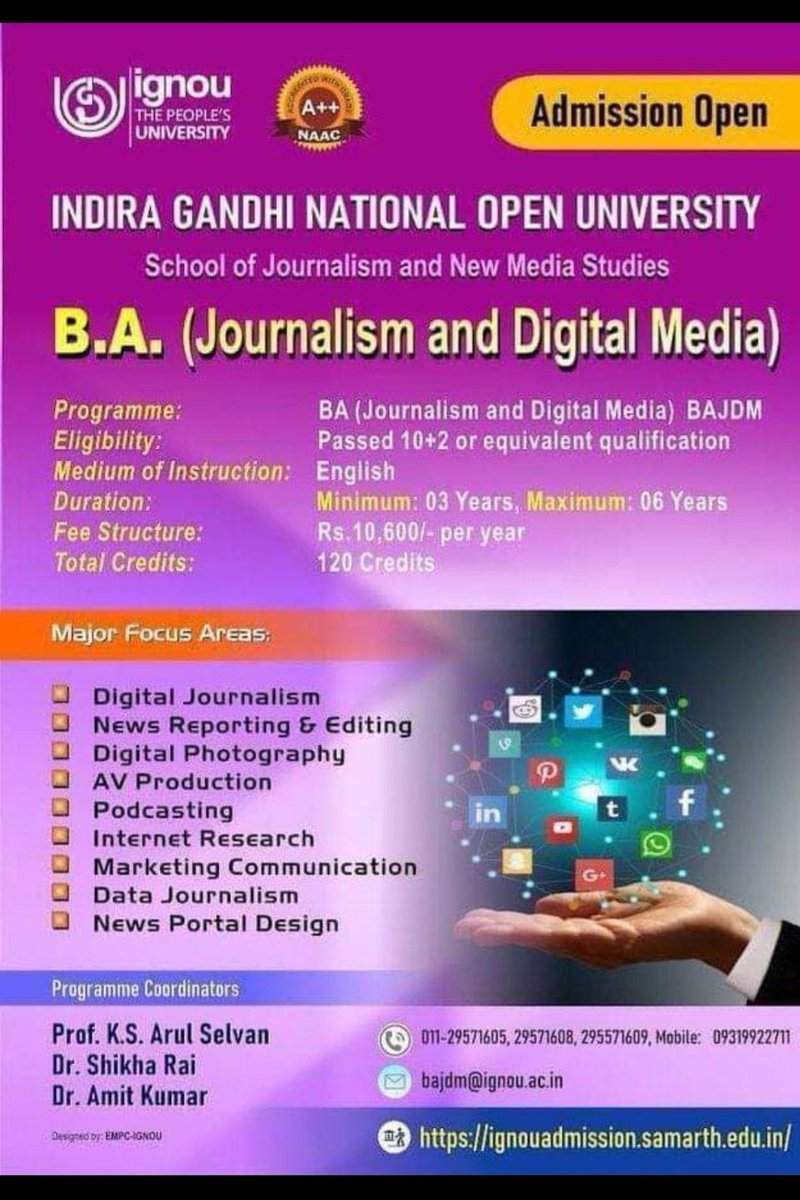 EMPLOYABILITY GENERATING PROGRAMMES are offered by IGNOU.