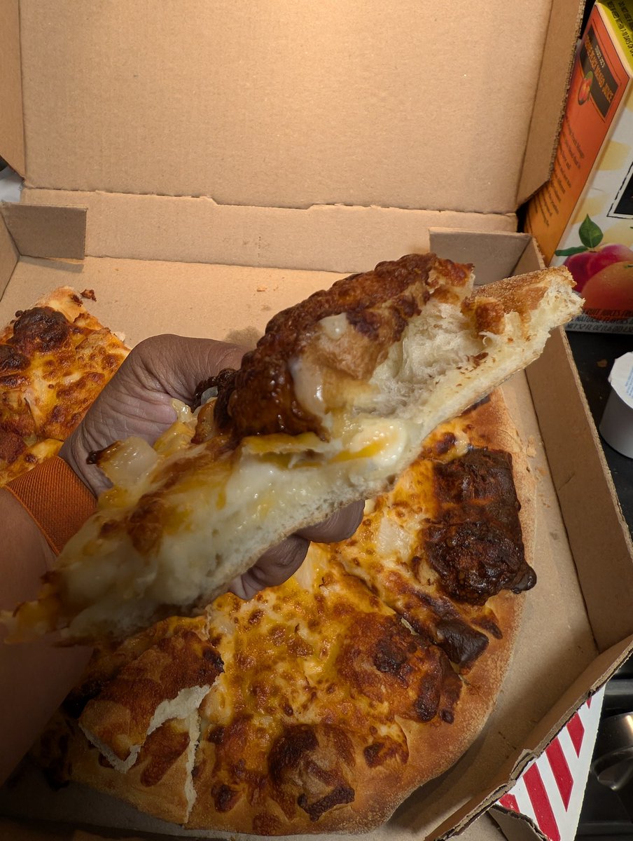 so, funny story: I received a Memphis BBQ chicken pizza from <a href="/dominos/">Domino's Pizza</a> with no BBQ sauce. It also has very little chicken. Cheese and onion are beautifully represented tho. No answer at the store before they closed.