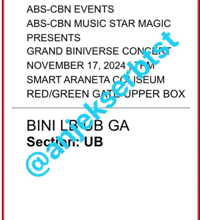 anjekserbtst's tweet photo. WTS LFB GRAND BINIVERSE CONCERT DAY 2 Nov 17
Four tix (4) UB
RFS: upgrade seat
#GrandBiniverse #BiniTicket https://t.co/uqiKp1rV7D
