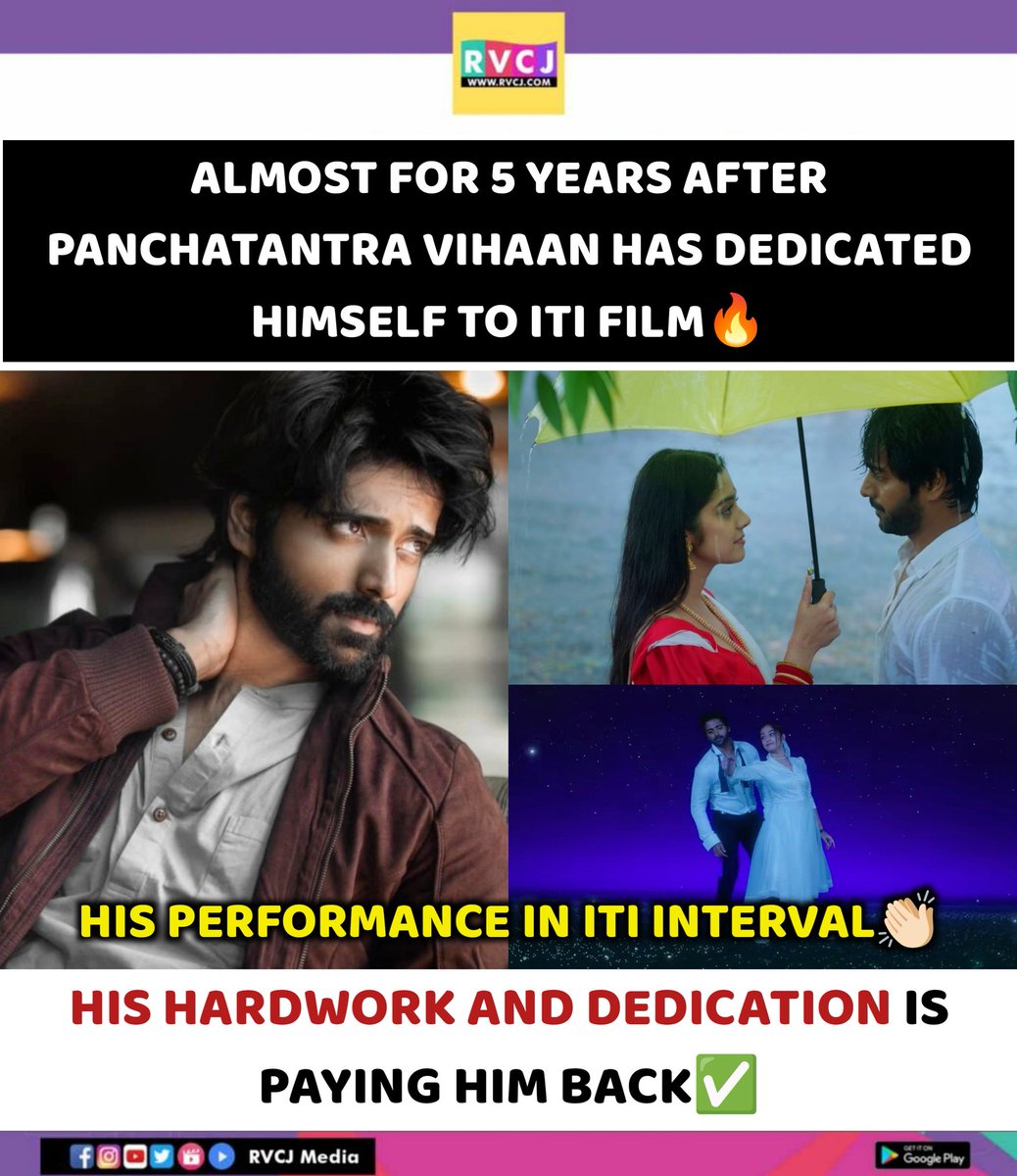 RVCJKannada's tweet photo. 👏🏻👏🏻
#vihaan #ibbaniTabbidaIleyali #paramvah #ankita #Mayuri #rakshitshetty @chandrajithChan @ParamvahStudios #RVCJKannada https://t.co/TeNt50F2se