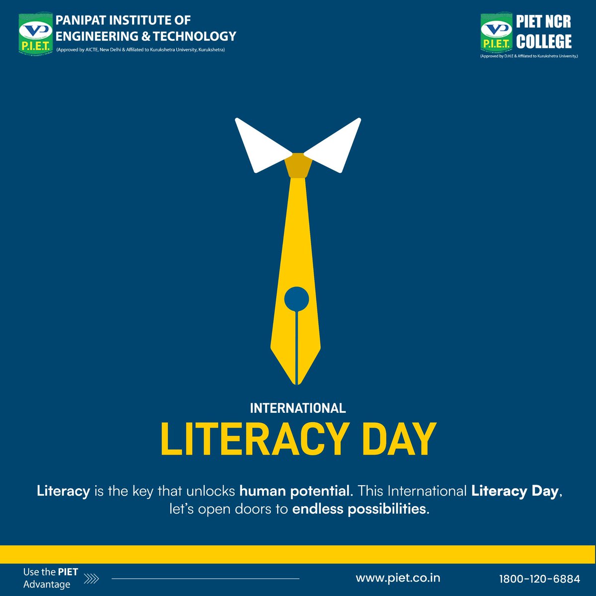 PIETPanipat's tweet photo. Books open doors that nothing else can. Happy International Literacy Day—let’s make literacy a right, not a privilege! 🌟📖 #ReadForChange https://t.co/6DbdKADFY2