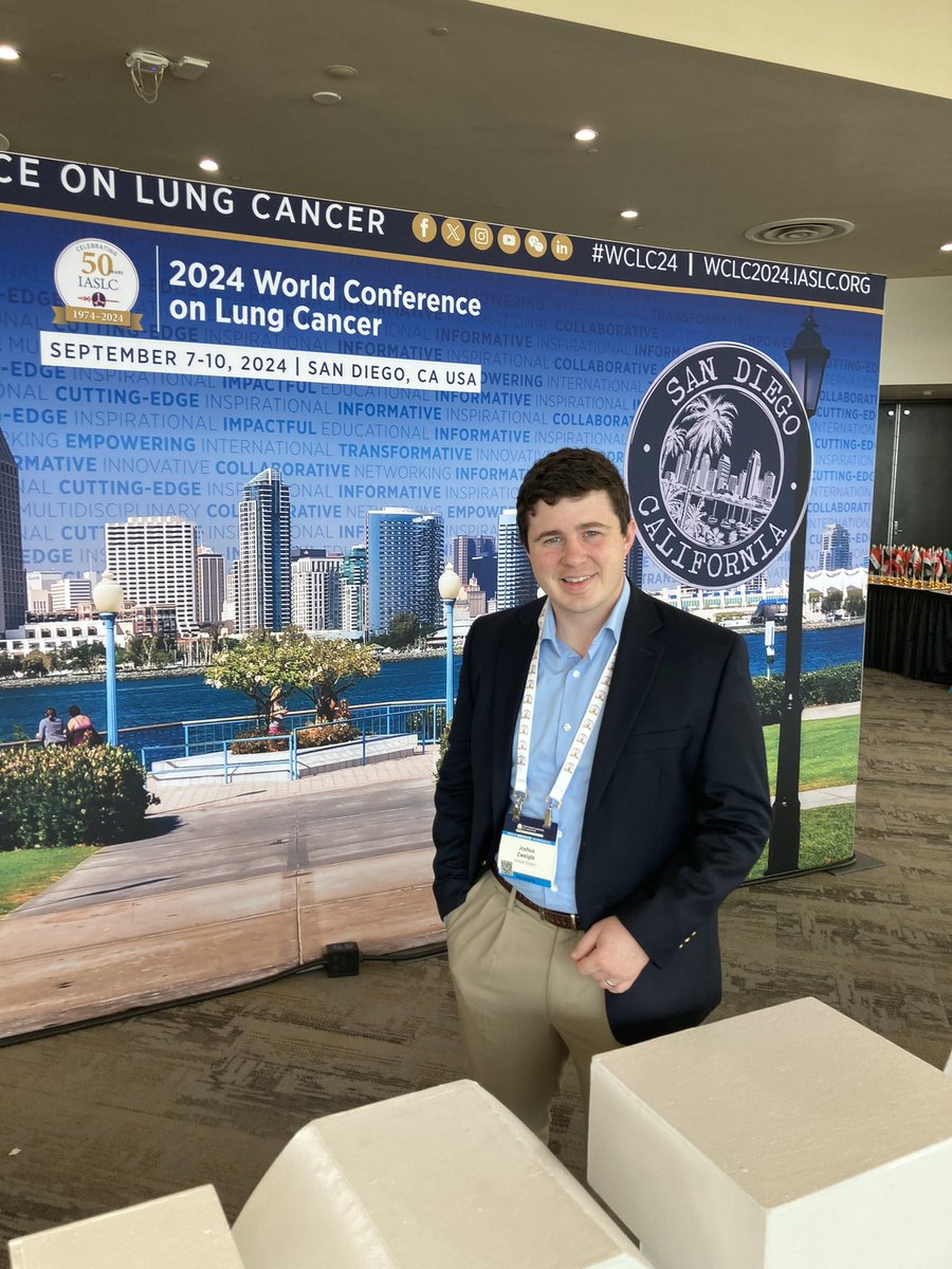 After my first week on service, flew out to San Diego for the first day of #WCLC24. Incredible work being done in lung cancer <a href="/IASLC/">IASLC</a>