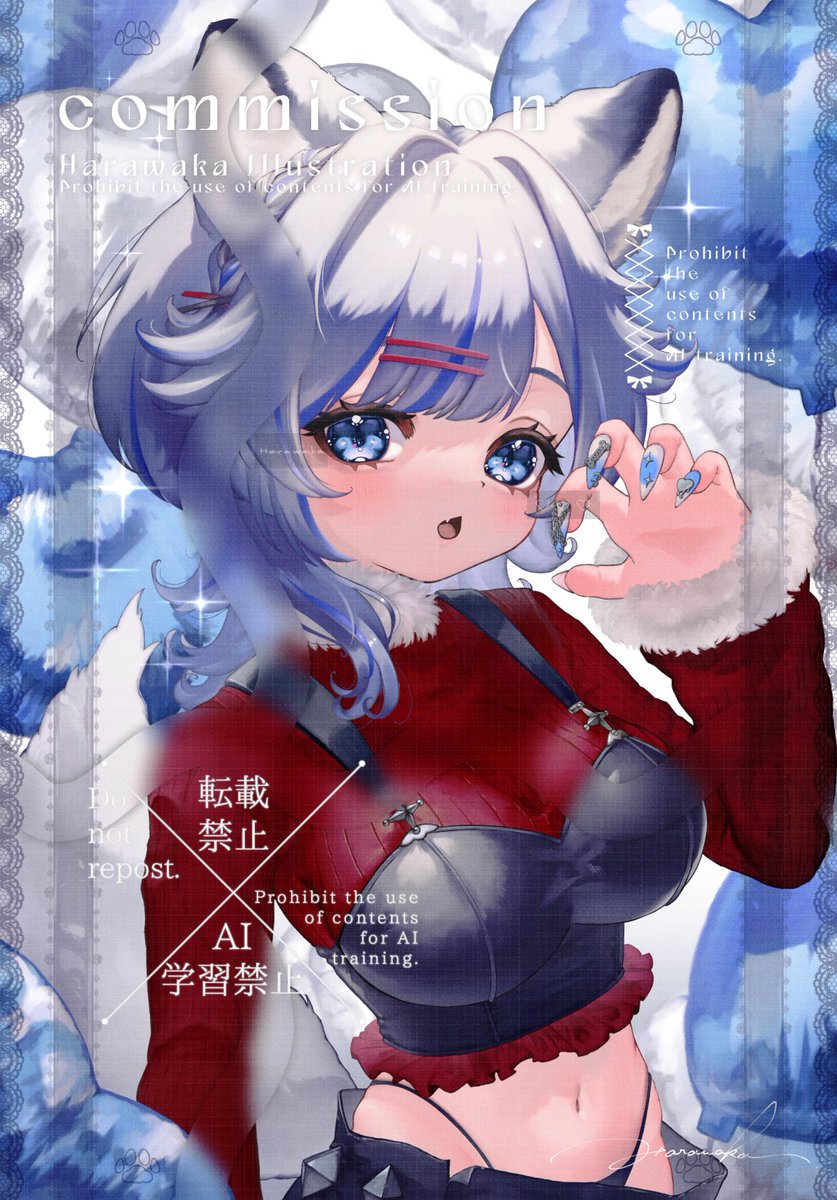 「11月末～納品イラスト依頼 イラストのお仕事募集中です! ケモ耳、肉球、獣化など」|はらわか🌸COMITIA144【J08b】のイラスト