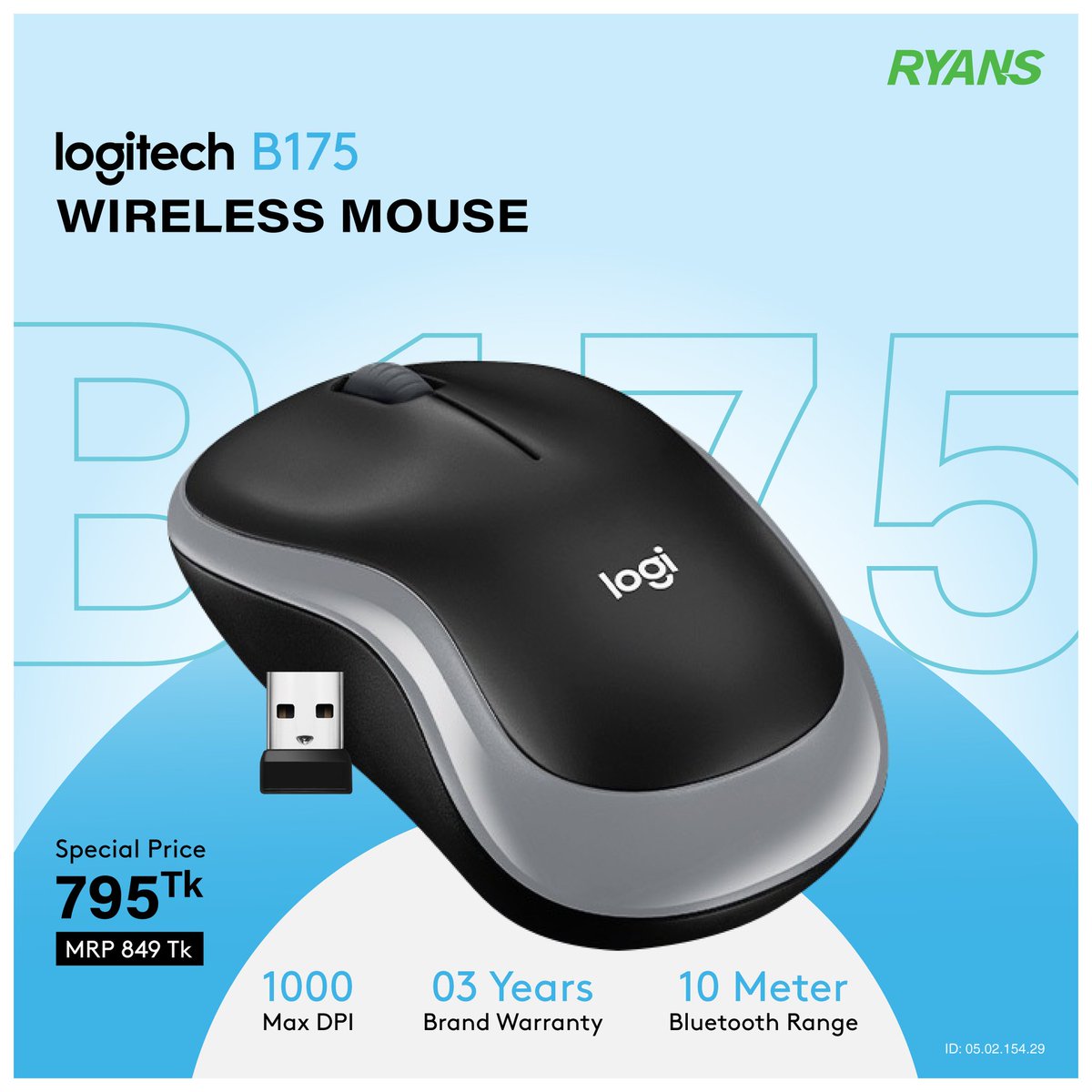 RyansComputers's tweet image. 🚀 Upgrade Your Workspace with the Logitech B175 Wireless Mouse! 🖱️

🛒 More Details: ryans.com/logitech-b175-…
☎ +8809638442121

#RyansComputers #Logitech #LogitechB175 #WirelessMouse #Productivity