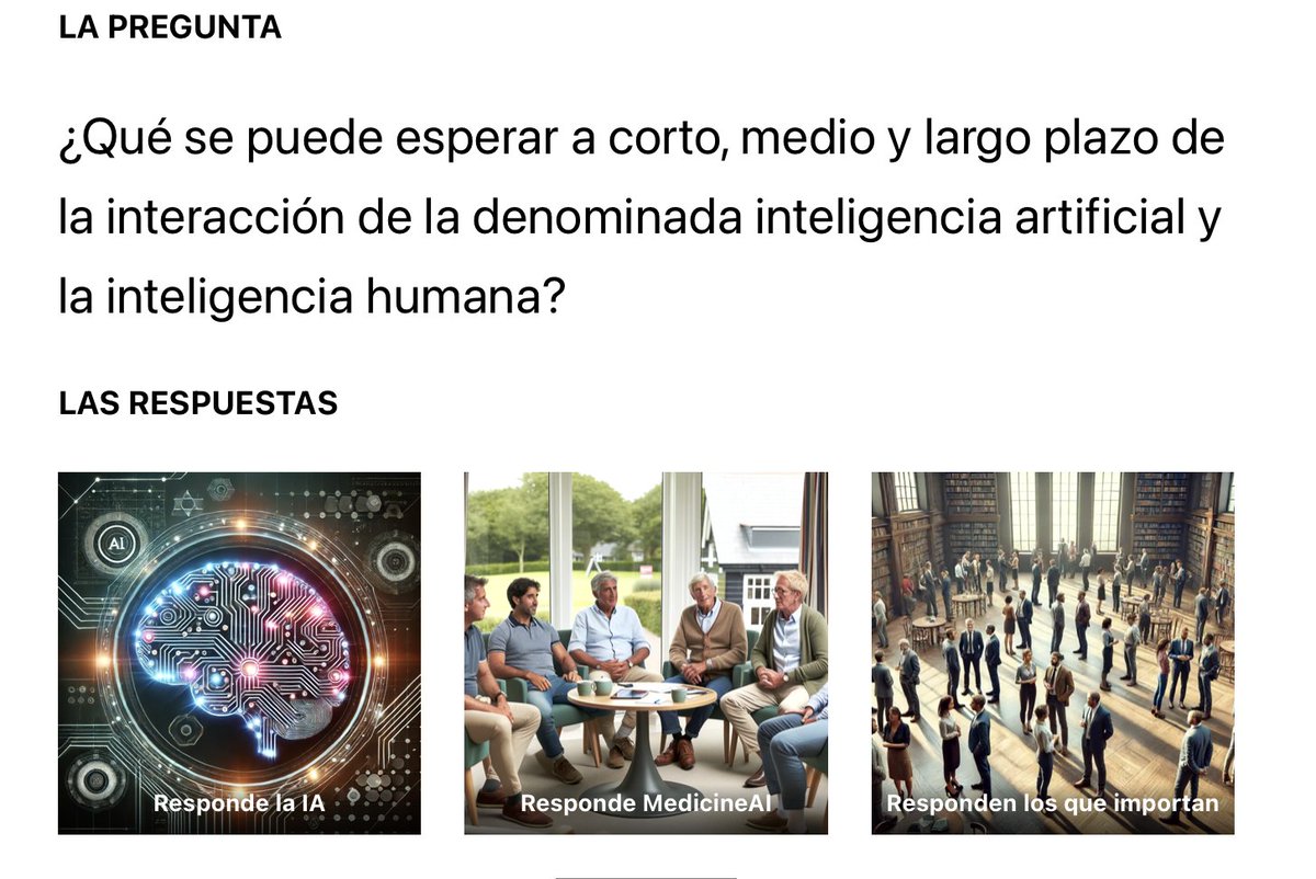 Su lectura te hace reflexionar no ya sobre el futuro de la IA en medicina, sino sobre el futuro de la propia relación médico-enfermo incluso del propio concepto de enfermedad, enfermo y medicina. 
No te lo puedes perder. blog.medicineai.es/que-va-a-ser-d…