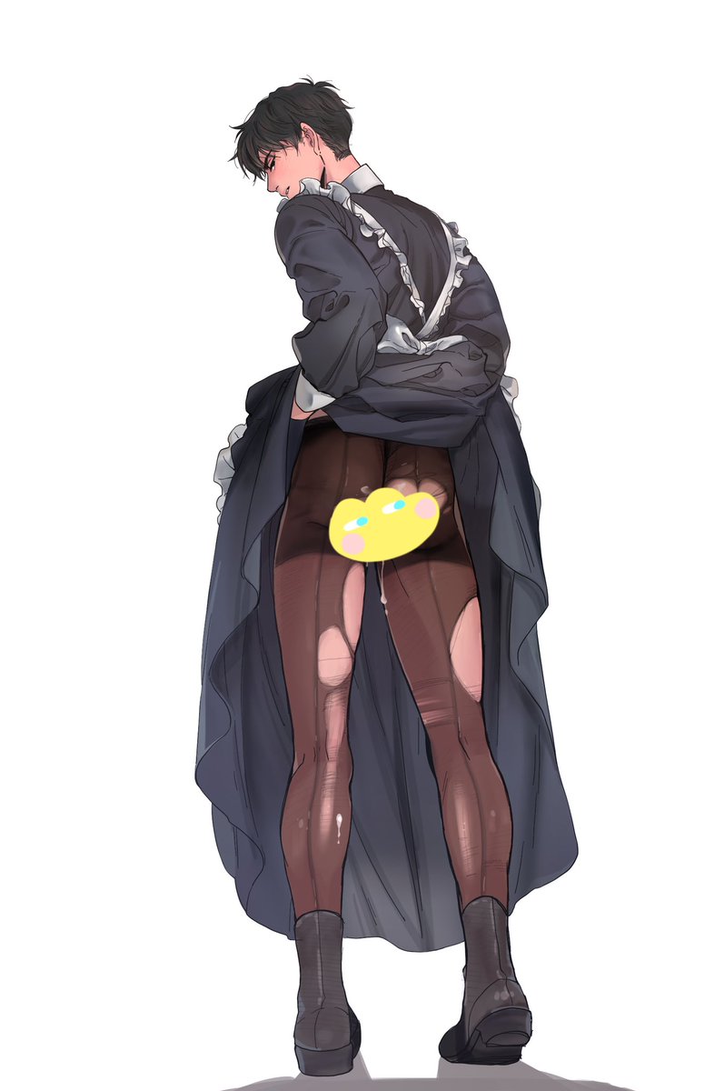 부동의 스타킹에 레이스업 부츠파