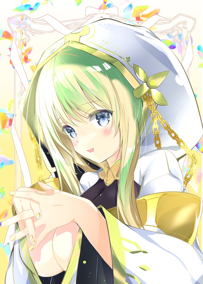 「なんかイタズラがバレて『てへっ』なヒャクニチソウ様 #花騎士 #じゃぶマイ 」|べーた@お仕事募集中のイラスト