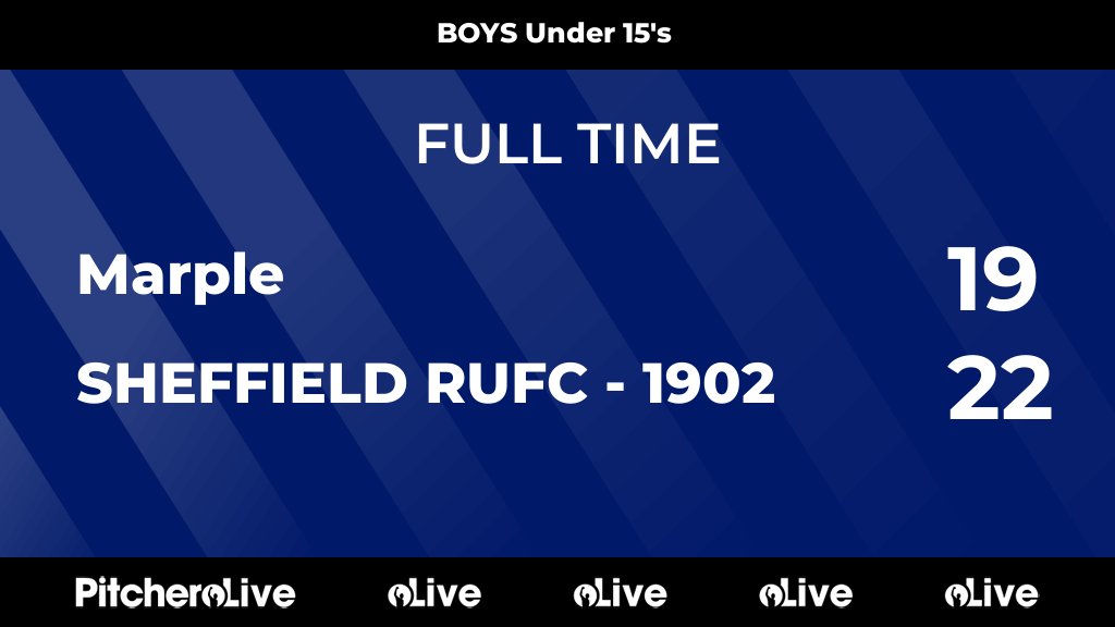 SheffieldRUFC's tweet photo. FULL TIME: Marple 19 - 22 SHEFFIELD RUFC - 1902
#MARSHE #Pitchero
https://t.co/PC3KUzkKGK https://t.co/IlgDdtIQk5