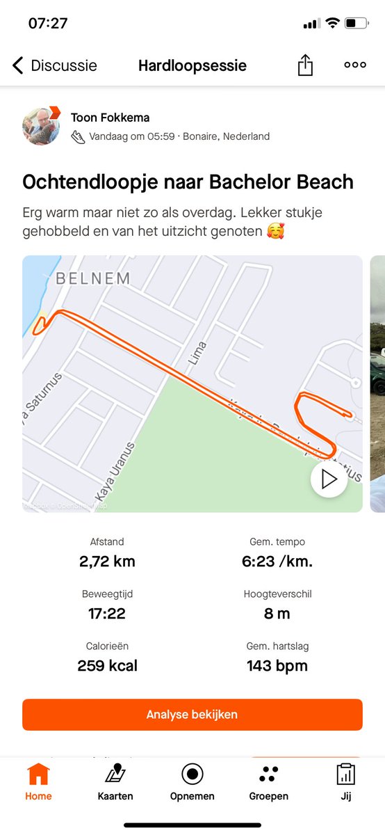 hefje's tweet image. Nog steeds taffes warm, maar toch even in de vroegte naar het strandje gehobbeld. 
#nevernotrunning #running #bonaire @loopmaatjes @hardloopvriend