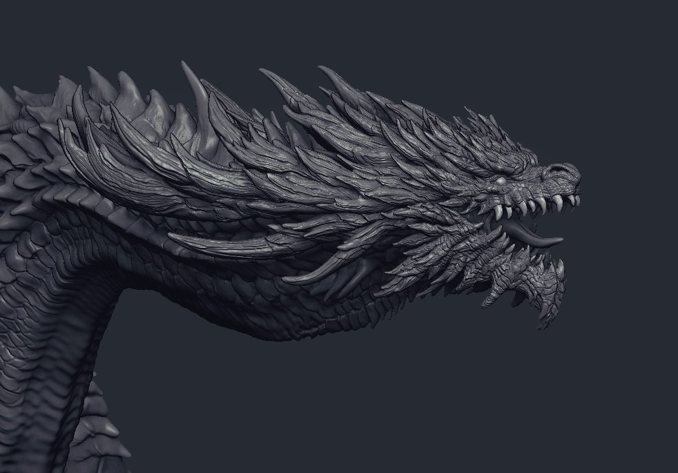 sai00161's tweet photo. #3DCG  #Zbrush  
オリジナル龍wip3 https://t.co/N6JcfquxoQ
