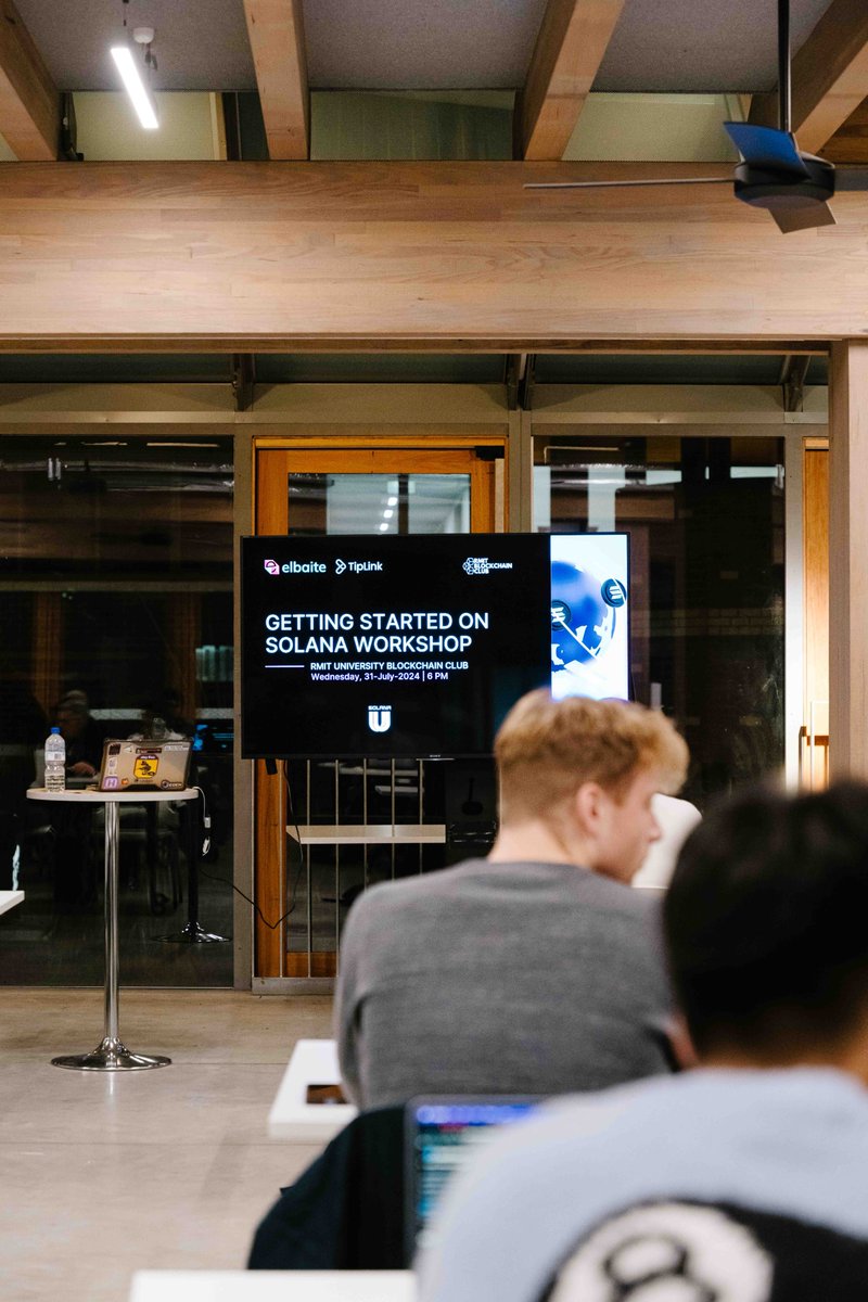 ariel__sol's tweet photo. 1/ Last month, I had the pleasure of hosting a “Getting Started with Solana” workshop at @RMIT University! 🚀

Onboarded 30 young minds to the Solana ecosystem, thanks to the support from @TipLinkOfficial , @ElbaiteAU and @RMITBCC. Here's a recap of what we covered: 🧵👇 https://t.co/hM1Kn4GkPC