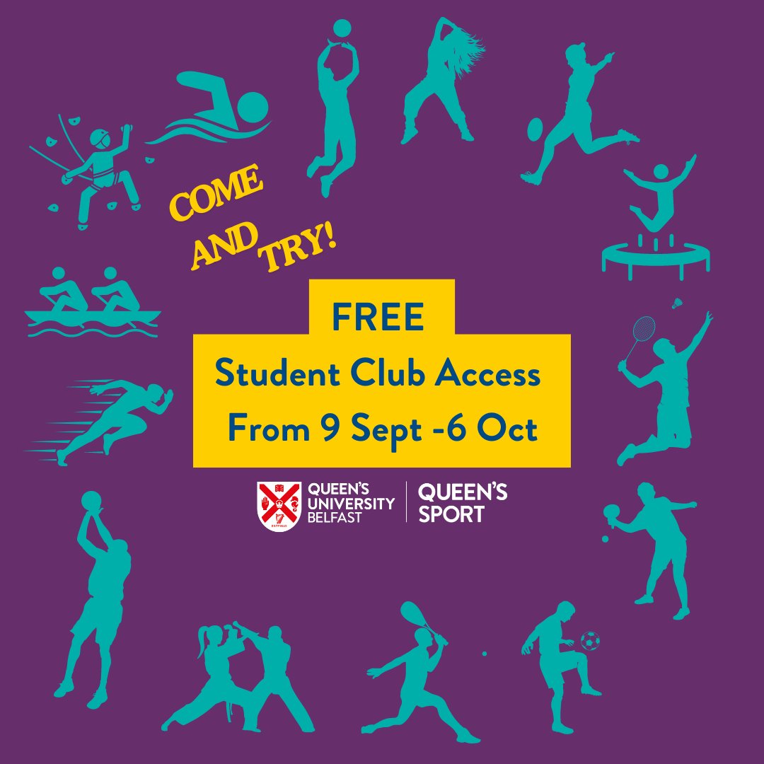 QueensSport's tweet image. 📢FREE Student Club Access from 9 Sept 9 - 6 Oct! 
Try out 55+ clubs like archery, dodgeball, basketball, and more. Discover your new passion and make friends! 🙌🏀🏹🚣‍♂️ow.ly/nXXn50Thssj
 #StudentLife #ClubAccess #TryItOut