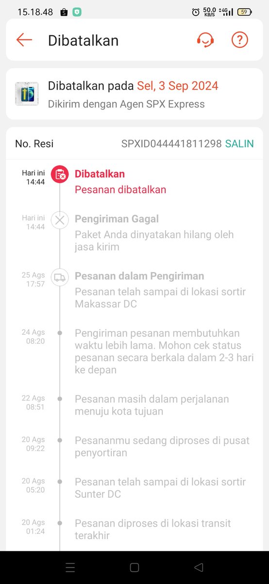 _longsmile_'s tweet image. Dear @ShopeeID @ShopeeCare
Tolong banget ini, utk pengiriman Shopee Express apakah bisa ada perbaikan layanan? 
Estimasi penerimaan paket lewat dari waktu yg dijanjikan. Sudah menghubungi CS tapi ttp tdk ada tindak lanjut hingga paket dinyatakan hilang.

#Shopee #ShopeeExpress