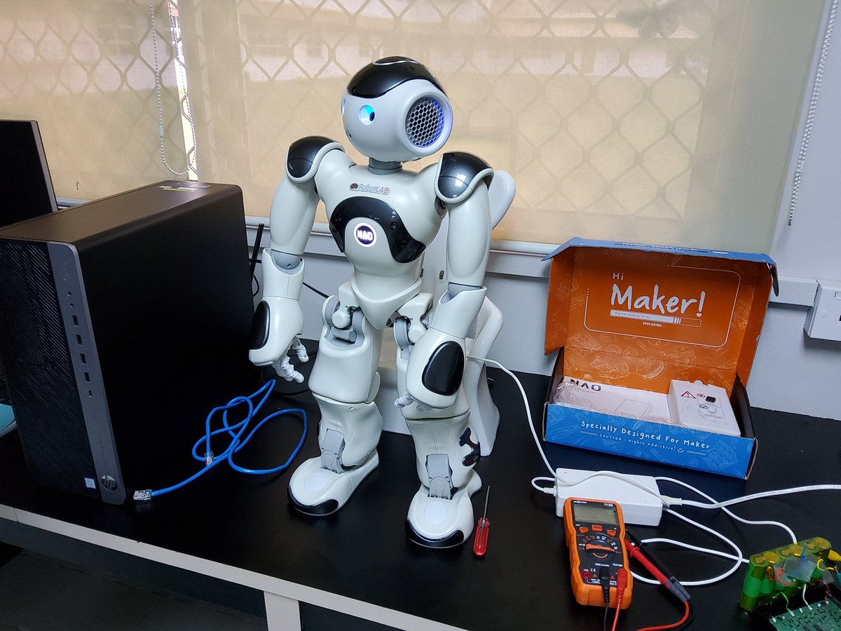 ailabspace's tweet image. Our Nao needed surgery. It's back alive.
#naorobot #robolab #ailabspace #ubdsds #ubd #brunei #robotics