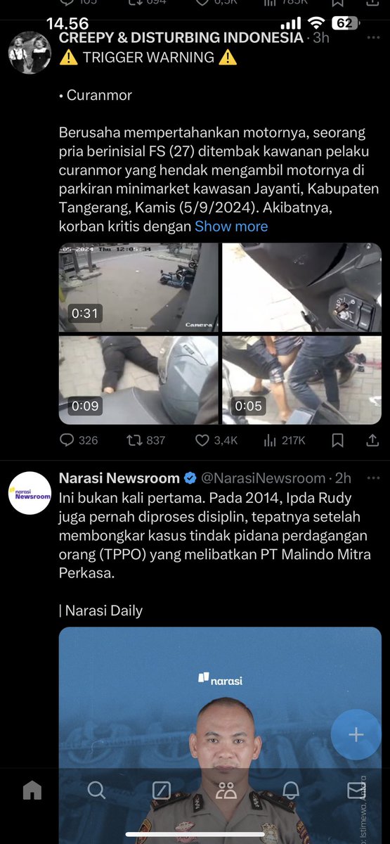 Berita atas sama berita bawah ini menunjukkan keamanan mahal di Indonesia.