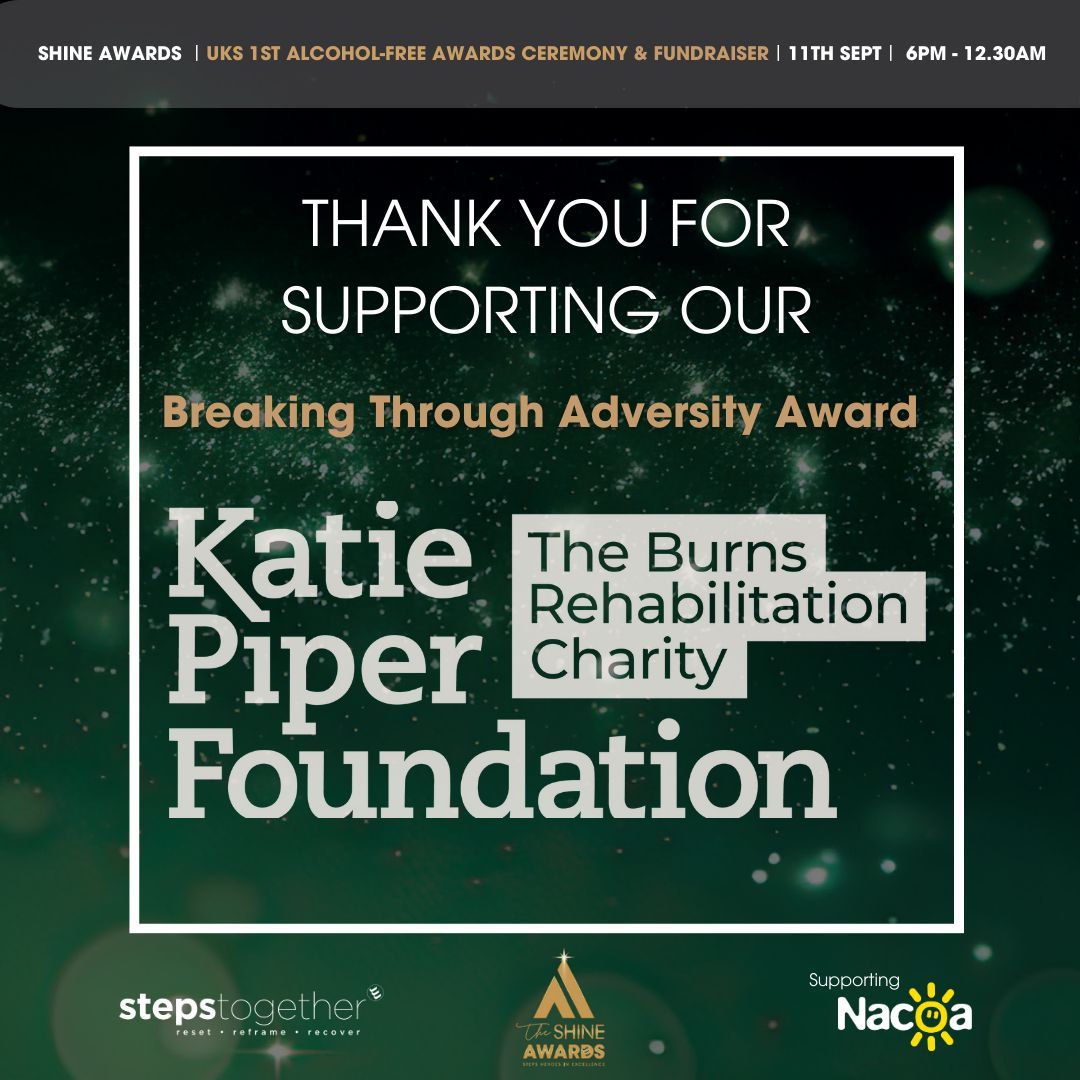 Steps Together (@stepstogetheruk) on Twitter photo We are honoured to announce that <a href="/KPFoundation/">The Katie Piper Foundation</a> will be joining us for the Shine Awards β the UKβs 1st Alcohol Free Corporate Award Ceremony & Charity Fundraiser for <a href="/NacoaUK/">Nacoa π</a> Thank you for supporting our Breaking Through Adversity Award π We can't wait to celebrate with you! π We are honoured to announce that <a href="/KPFoundation/">The Katie Piper Foundation</a> will be joining us for the Shine Awards β the UKβs 1st Alcohol Free Corporate Award Ceremony & Charity Fundraiser for <a href="/NacoaUK/">Nacoa π</a> Thank you for supporting our Breaking Through Adversity Award π We can't wait to celebrate with you! π