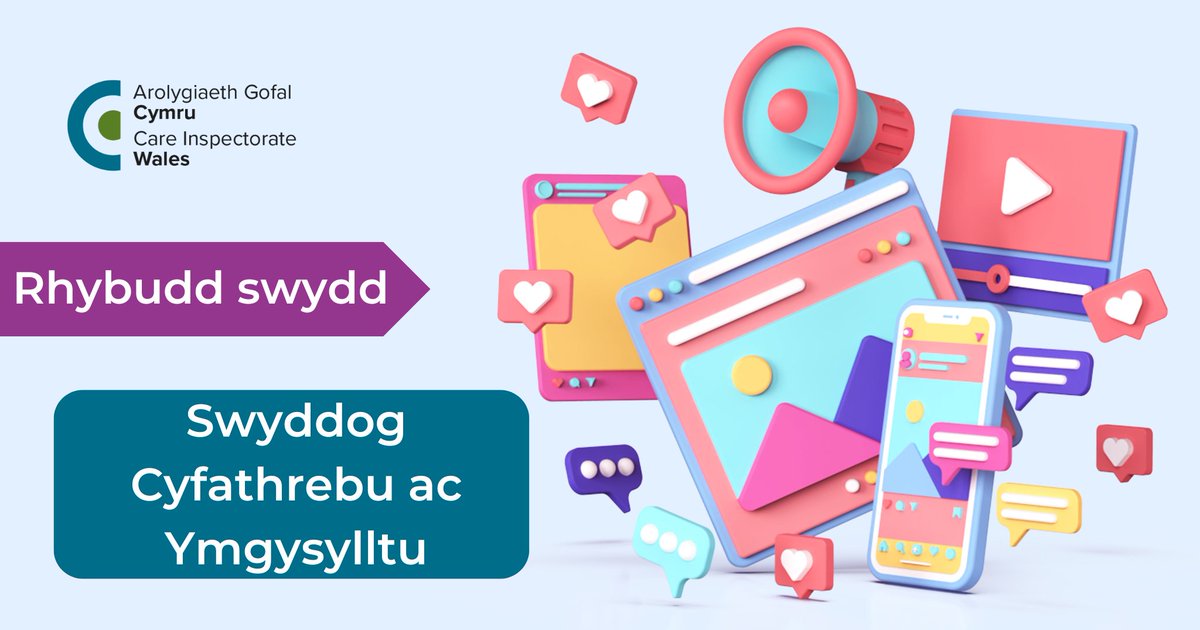 Ydych chi'n siarad Cymraeg? Rydym yn recriwtio ar gyfer rol Swyddog Cyfathrebu ac Ymgysylltu lle mae sgiliau Cymraeg yn hanfodol. 

Cymerwch olwg at ein gwefan 👀

👉arolygiaethgofal.cymru/gweithio-i-ni

#Swyddle Yr Awr Gymraeg #Swyddi