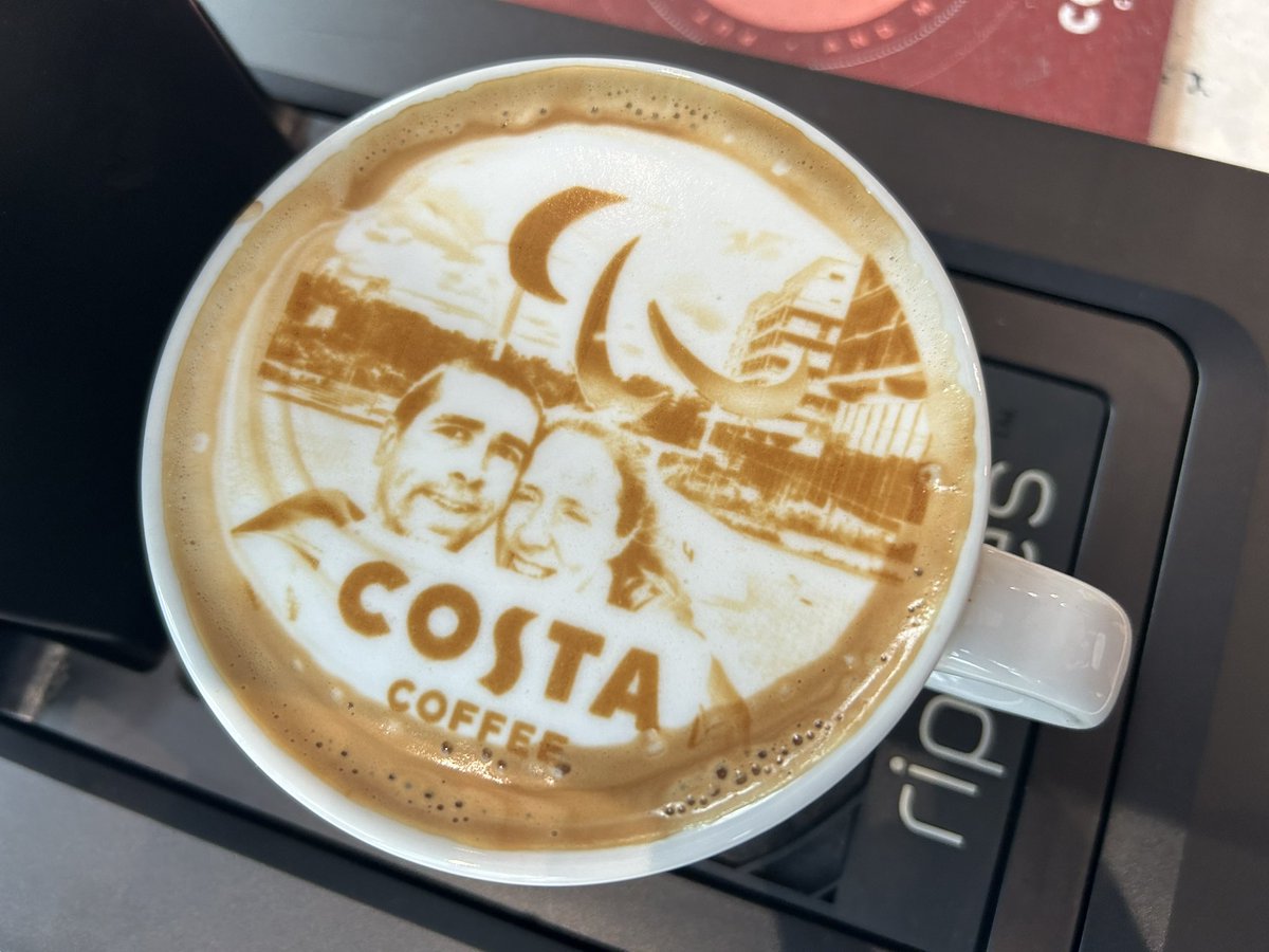 Print on to your coffee in the athletes village. Crazy!