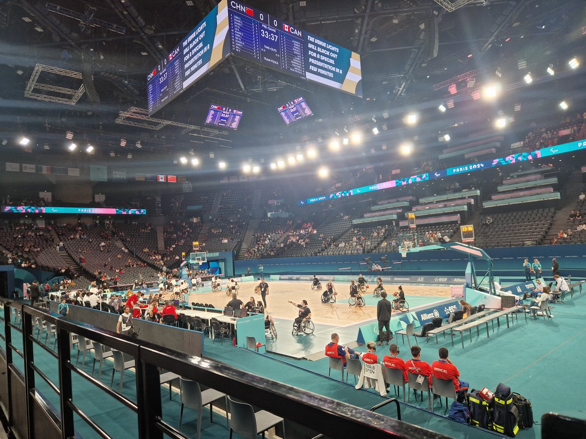 Valga153's tweet photo. En place pour la petite finale féminine de basket fauteuil ! 
#Paris2024 https://t.co/XTkIYmvjaf